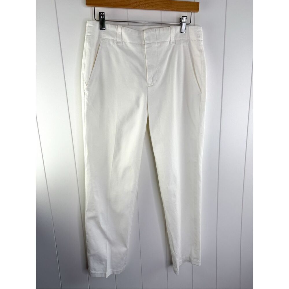 Vince White Cotton Blend Trouser Pants Size 4